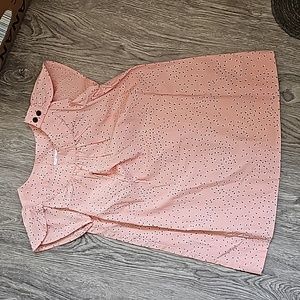 Like New! Hanna Andersson Pink Dress with Blue and White Hearts in size 5 (110)